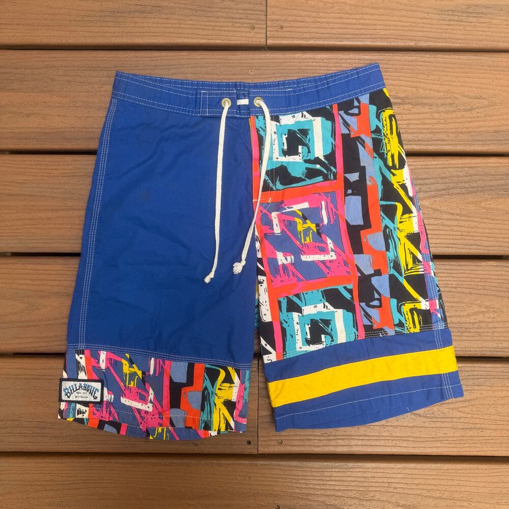 Vintage 90s Billabong Abstract Graphic Board Shorts / Swim Trunks Men’s 31